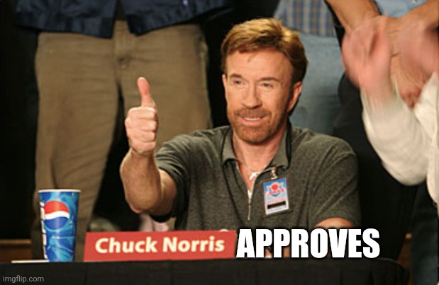 Chuck Norris Approves Meme | APPROVES | image tagged in memes,chuck norris approves,chuck norris | made w/ Imgflip meme maker