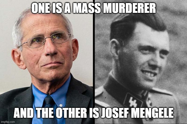 ONE IS A MASS MURDERER; AND THE OTHER IS JOSEF MENGELE | made w/ Imgflip meme maker