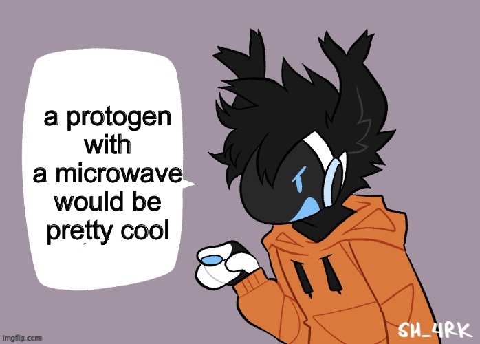 (Magma note: Art by SH_4RK) | a protogen with a microwave would be pretty cool | image tagged in moose protogen chatbox blank | made w/ Imgflip meme maker