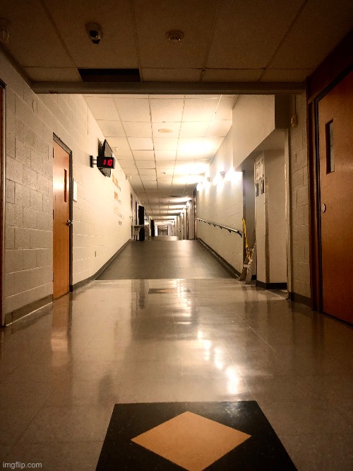 Spooky picture of the hallway I took at school :) | made w/ Imgflip meme maker