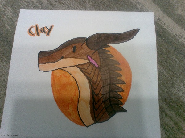 Rate my clay drawing please | image tagged in wings of fire,drawing,original | made w/ Imgflip meme maker