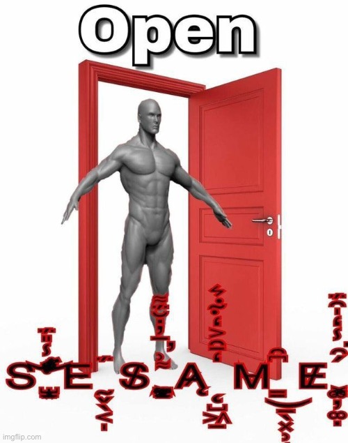 D O O R | image tagged in open seseme | made w/ Imgflip meme maker