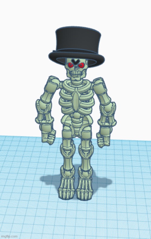 random skeleton i made for halloween on https://www.tinkercad.com/ | image tagged in spooky month,spooky,skeleton,nice,random | made w/ Imgflip meme maker