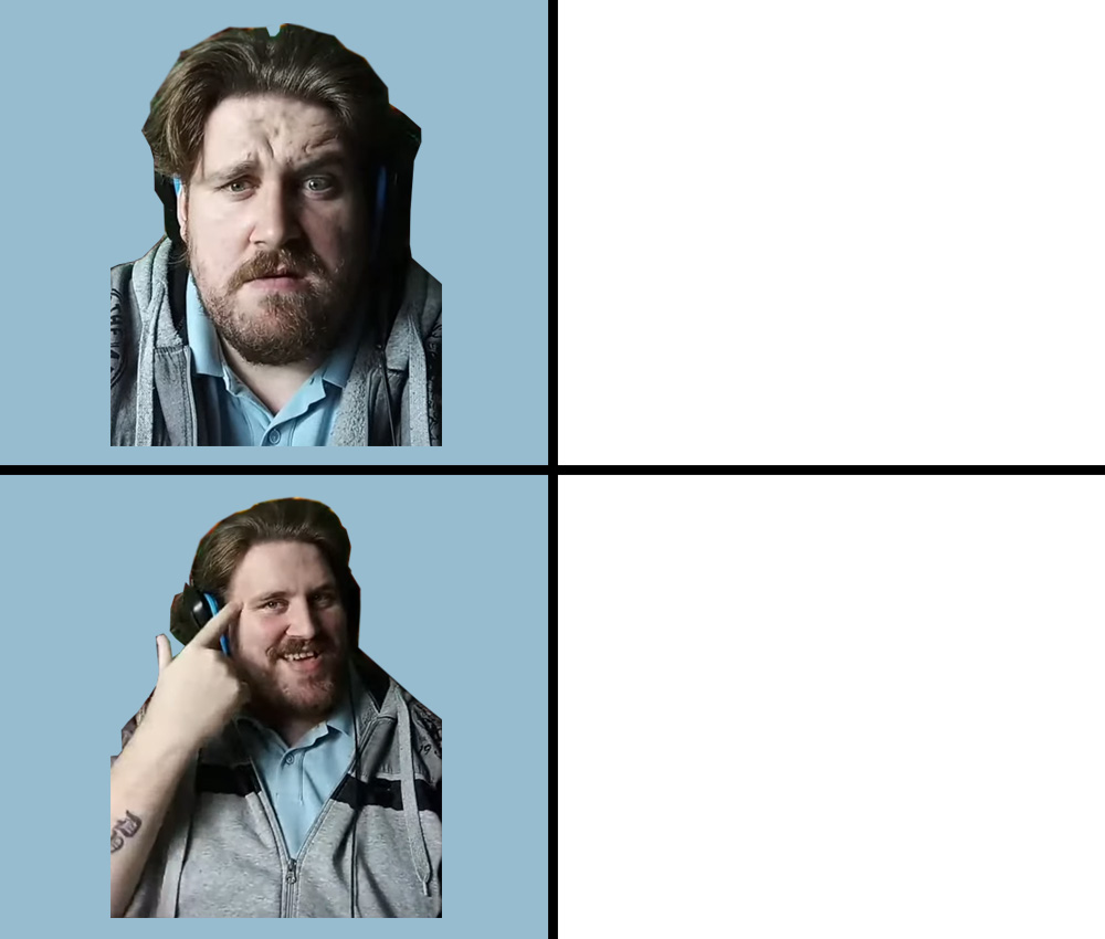 High Quality Drachenlord Blank Meme Template