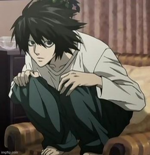 L death note | image tagged in l death note | made w/ Imgflip meme maker