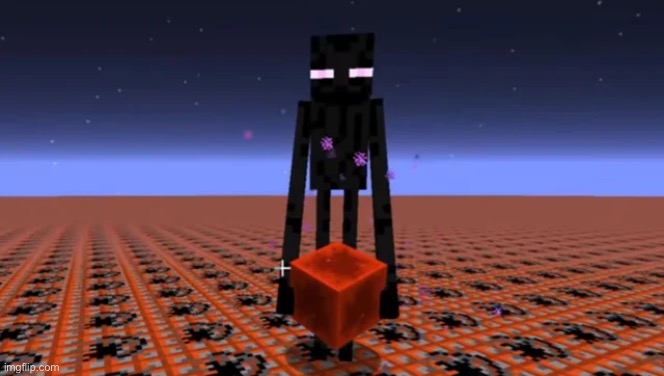 . | image tagged in enderman holding restone | made w/ Imgflip meme maker