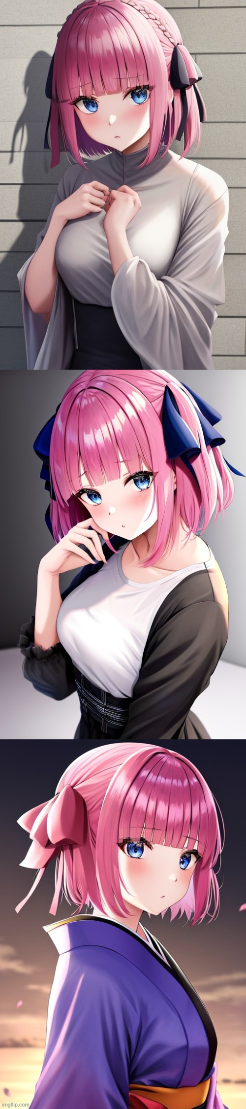 Ai art on Nino Nakano | made w/ Imgflip meme maker