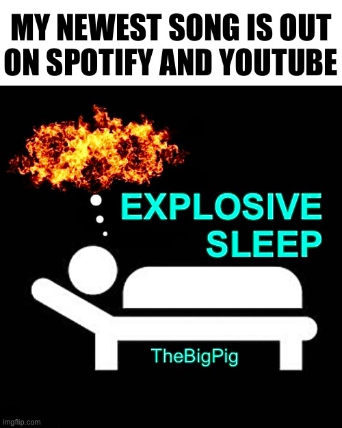 MY NEWEST SONG IS OUT
ON SPOTIFY AND YOUTUBE | made w/ Imgflip meme maker