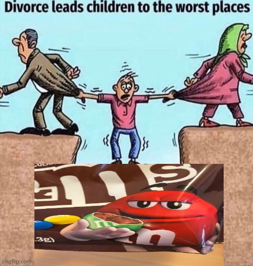 M&M's cannibalism (used in comment) | image tagged in divorce leads children to the worst places,m and m's,cannibalism,memes,meme,candy | made w/ Imgflip meme maker