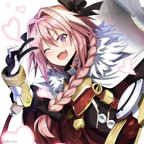 I love him so much :) | image tagged in astolfo | made w/ Imgflip meme maker