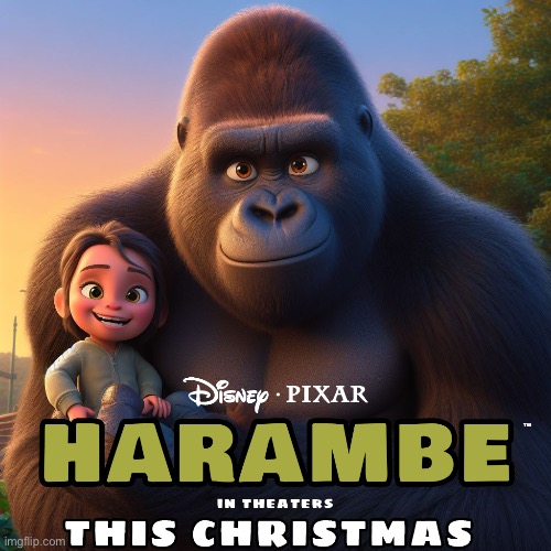 Disney Pixar harambe | image tagged in disney pixar harambe | made w/ Imgflip meme maker