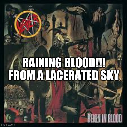 RAINING BLOOD!!! FROM A LACERATED SKY | made w/ Imgflip meme maker