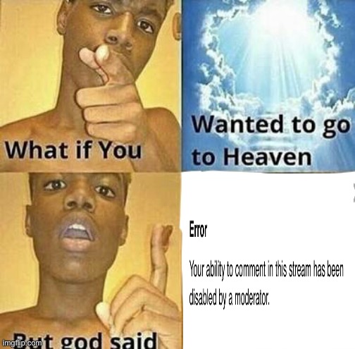 What if you wanted to go to Heaven | image tagged in what if you wanted to go to heaven | made w/ Imgflip meme maker