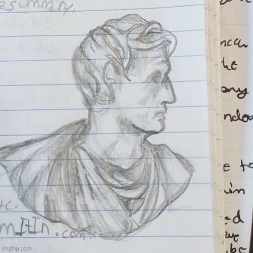 Doodle of Virgil from the Aeneid cover | image tagged in drawing,doodle,school,college,ancient greece,history | made w/ Imgflip meme maker