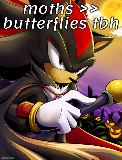 shadow in a cloak | moths >> butterflies tbh | image tagged in shadow in a cloak | made w/ Imgflip meme maker