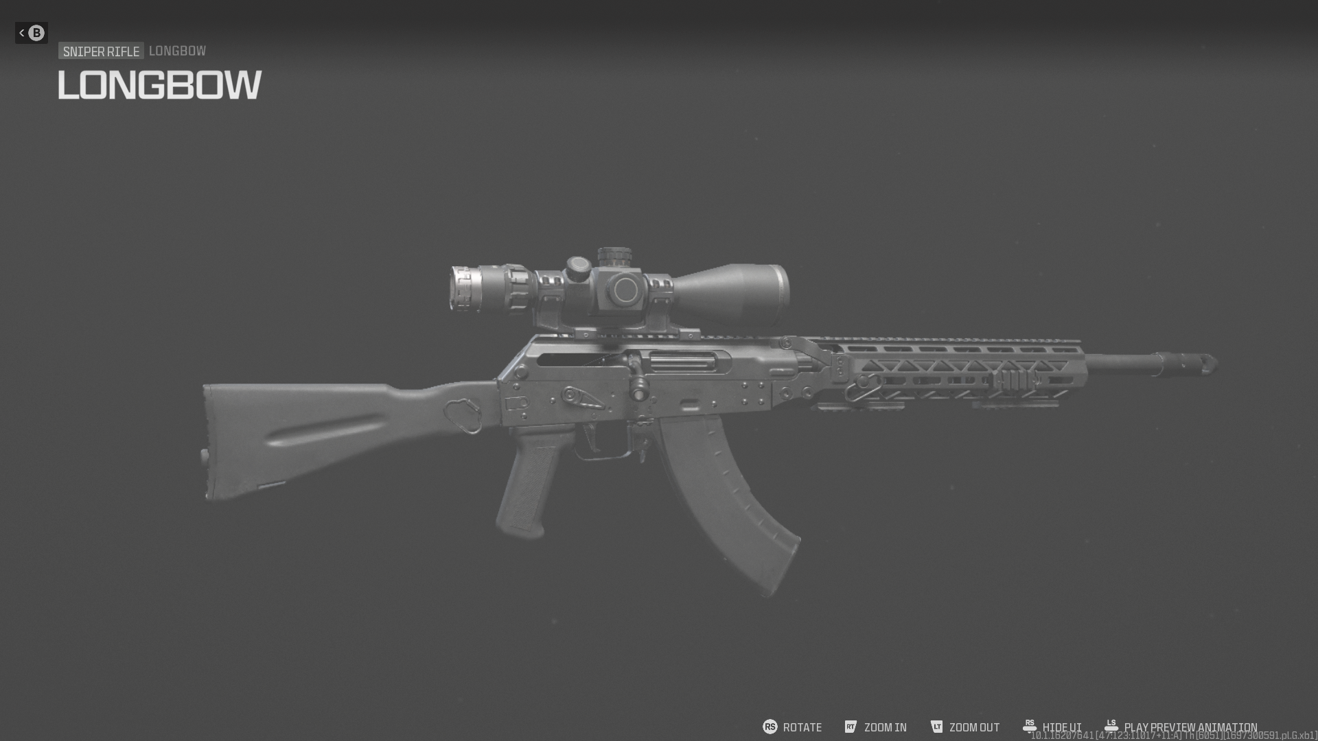 Bolt action AK rifle, "Longbow" MW3 Blank Meme Template