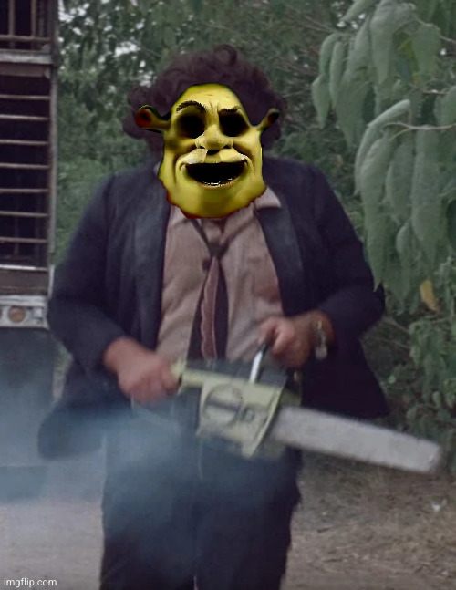 Happy Halloween! Now get out of my swamp! | image tagged in leatherface/original timeline the texas chainsaw massacre wiki | made w/ Imgflip meme maker