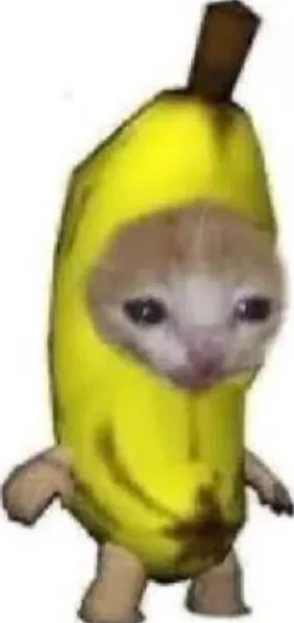 High Quality Banana cat Blank Meme Template