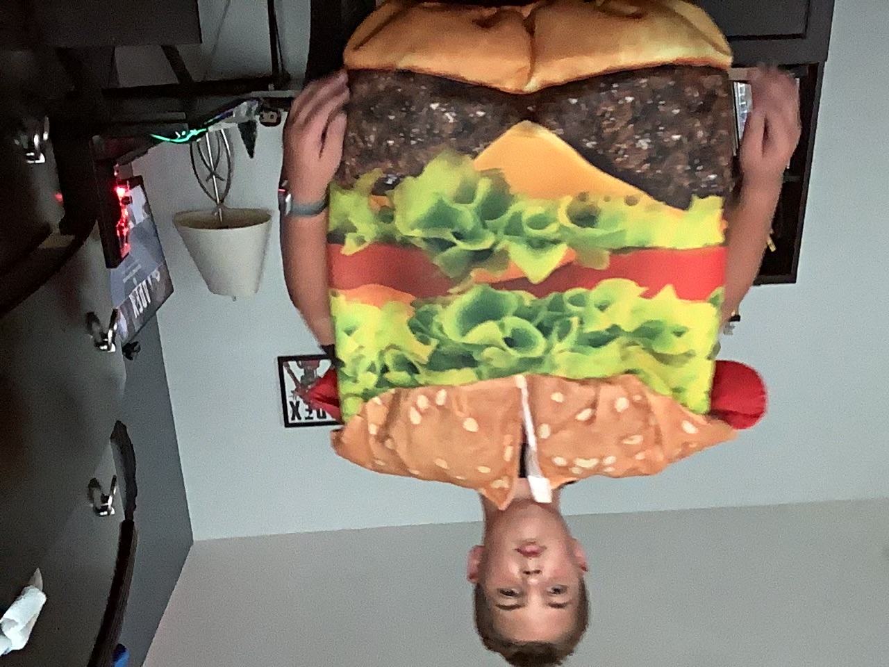 High Quality Burger guy Blank Meme Template