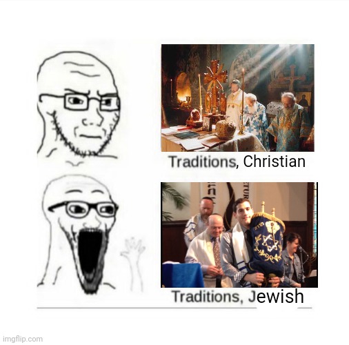 Messianic Judaism is NOT authentic 1st century Christian practice | , Christian; ewish | image tagged in christianity,messianic,judaism,orthodoxy,catholicism,memes | made w/ Imgflip meme maker