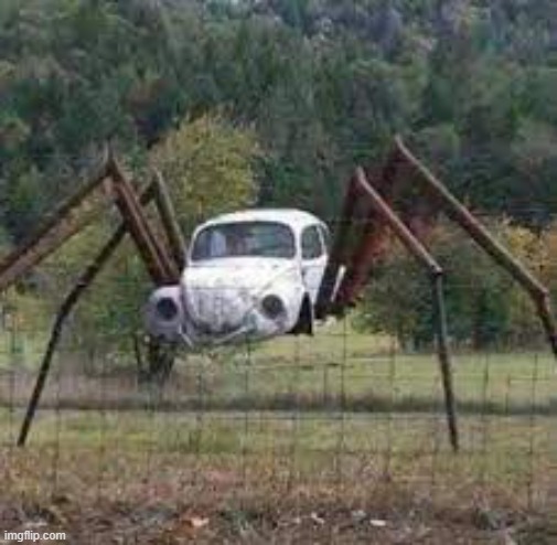 The VolksWagen Beatles have mutated into Nazi spiders | made w/ Imgflip meme maker