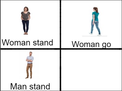 Man stand Blank Meme Template