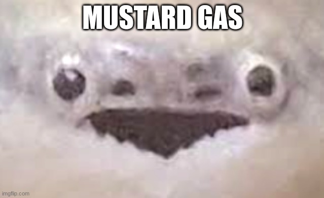 SACABAMBASPIS | MUSTARD GAS | image tagged in sacabambaspis | made w/ Imgflip meme maker