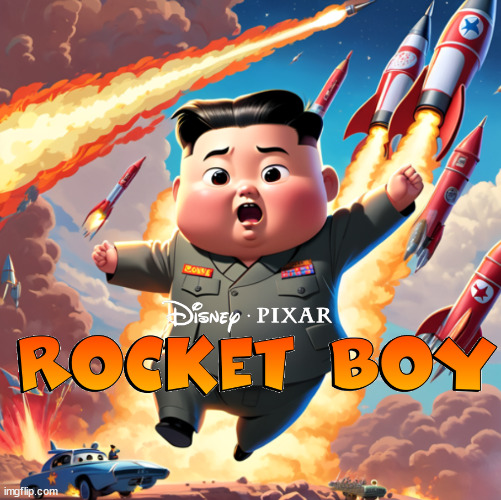 Coming to theaters in November 2023 | image tagged in kim jong un,rocket launch,disney,pixar | made w/ Imgflip meme maker