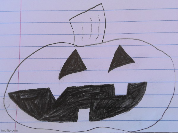 Pumpkin that I drew in my history notebook | image tagged in pumpkin | made w/ Imgflip meme maker