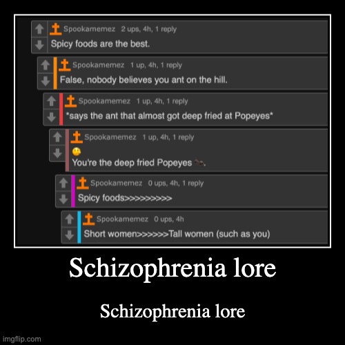 real | Schizophrenia lore | Schizophrenia lore | image tagged in demotivationals | made w/ Imgflip demotivational maker