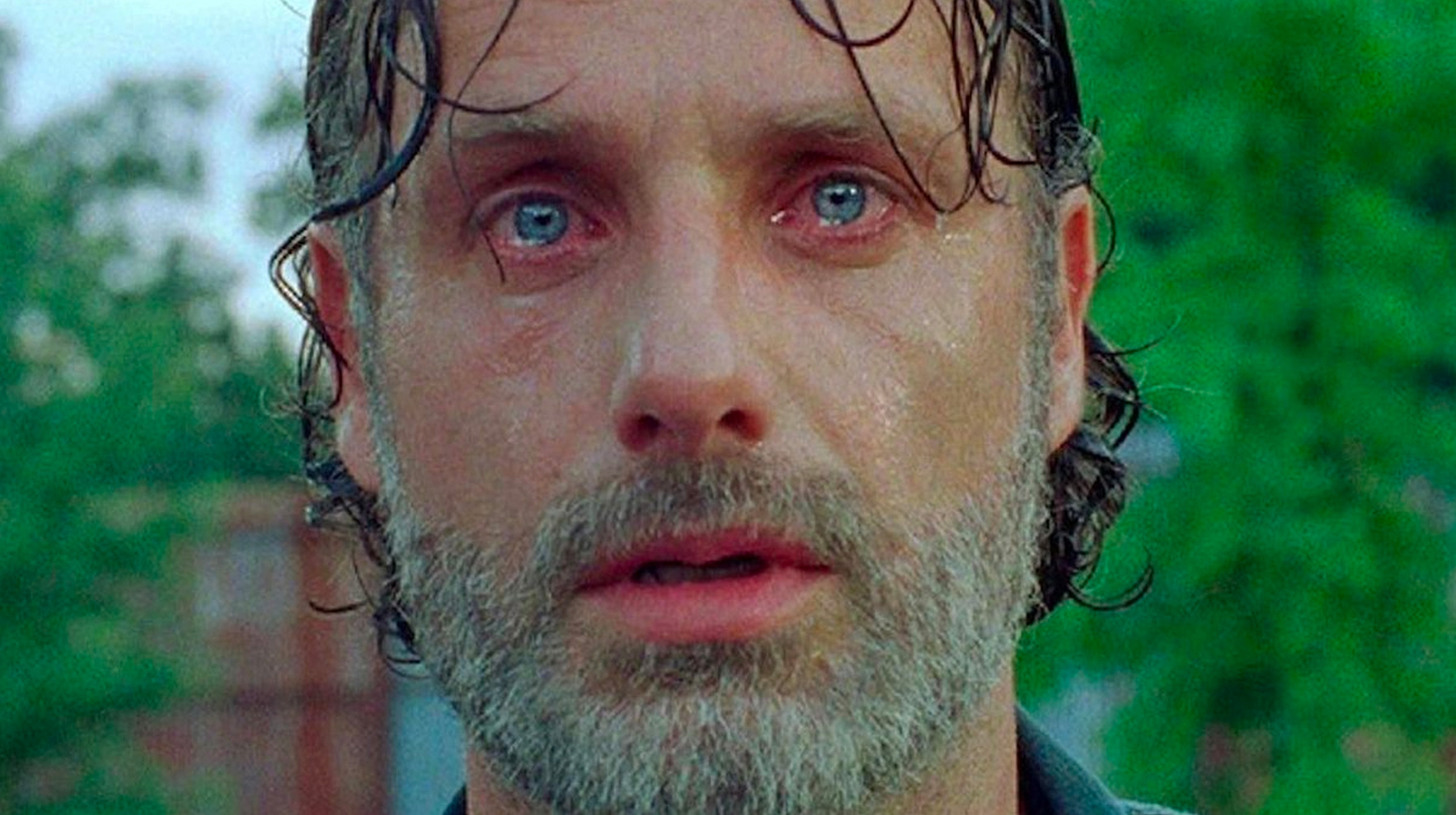 High Quality Crying Rick Grimes Blank Meme Template