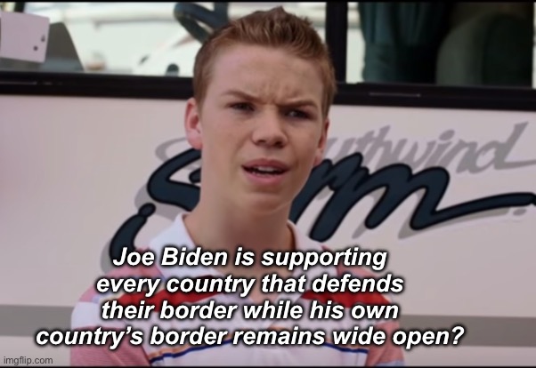 joe is a useless d-bag | Joe Biden is supporting every country that defends their border while his own country’s border remains wide open? | image tagged in you guys are getting paid,politics lol,memes | made w/ Imgflip meme maker