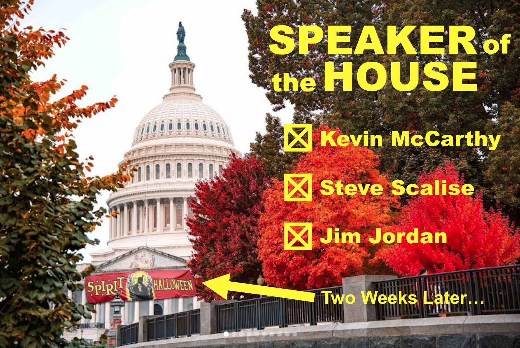 Speaker of the House Congress Spirit Halloween Store Meme Blank Meme Template