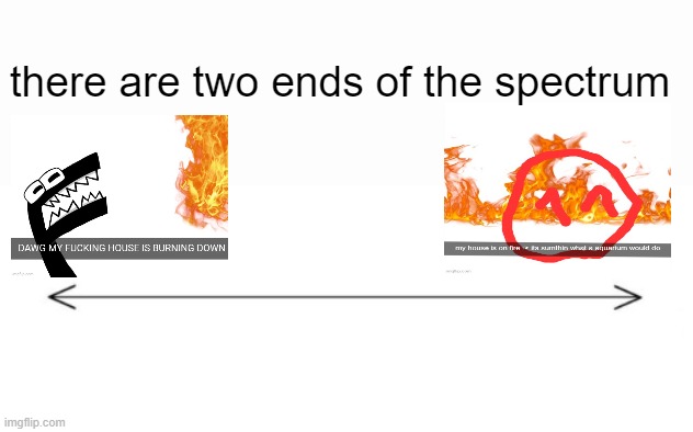there are two ends of the spectrum | made w/ Imgflip meme maker