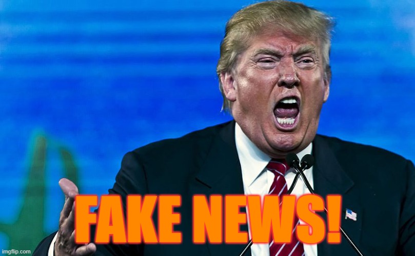 angry trump | FAKE NEWS! | image tagged in angry trump | made w/ Imgflip meme maker