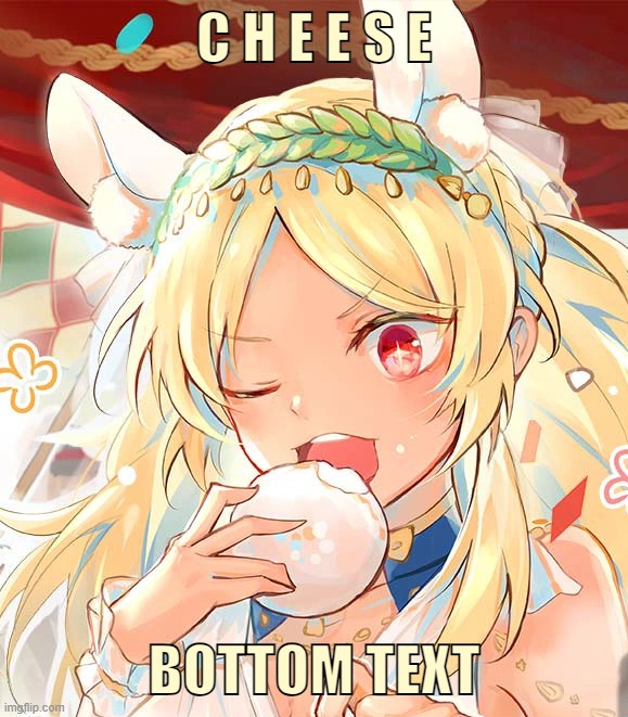 C H E E S E; BOTTOM TEXT | image tagged in food fantasy,cheese | made w/ Imgflip meme maker