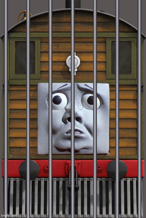 jail for toby | image tagged in thomas the tank engine,toby,jail | made w/ Imgflip meme maker
