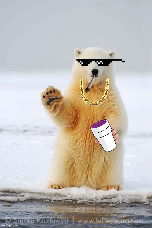 gRIZZly bear | image tagged in hello polar bear,rizzly bear,rizz,meme,funny | made w/ Imgflip meme maker