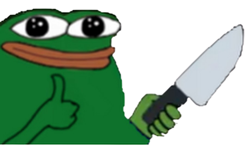 Pepe  knife Blank Meme Template