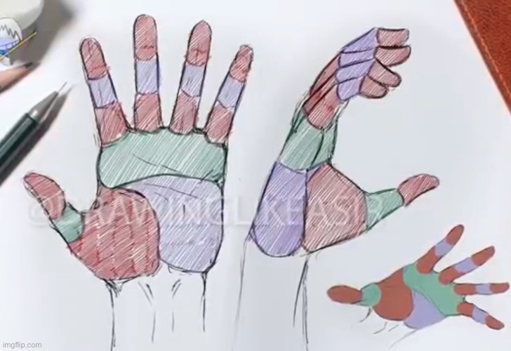 Hand proportions, use them well | image tagged in drawing | made w/ Imgflip meme maker