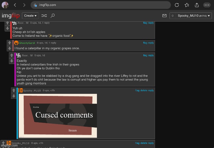 Cursed comments Blank Meme Template