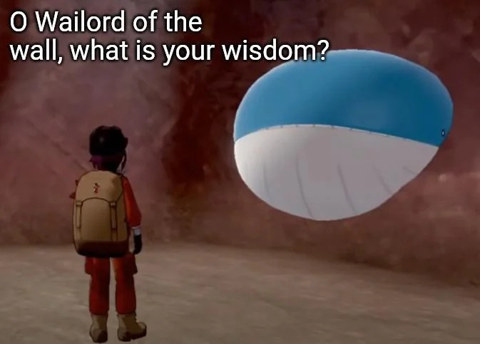 Wailord of the wall Blank Meme Template