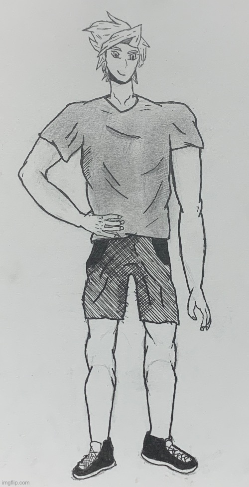 Boy (drawn by Kacchan) Blank Meme Template
