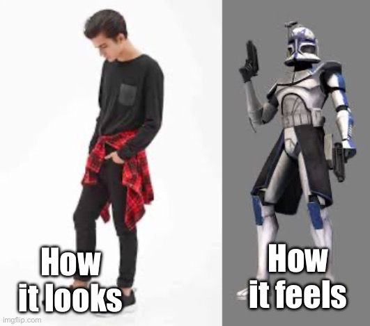 How it feels; How it looks | made w/ Imgflip meme maker