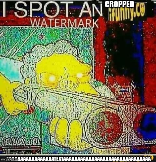 CROPPED AAAAAAAAAAAAAAAAATEXTAAAAAAAAAAAAAAAAAAAAAAAAAAAAAAA | image tagged in i spot an ifunny watermark | made w/ Imgflip meme maker