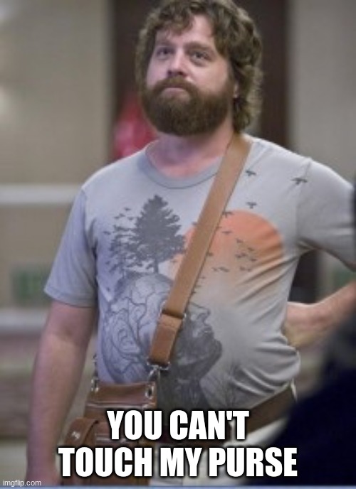 Man purse | YOU CAN'T TOUCH MY PURSE | image tagged in man purse | made w/ Imgflip meme maker