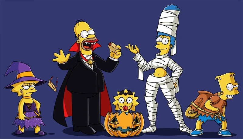 The Simpsons Halloween Blank Meme Template