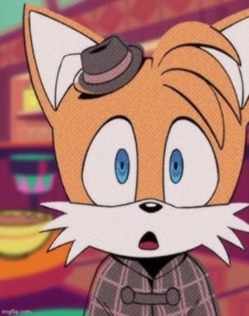 High Quality Shocked detective tails Blank Meme Template