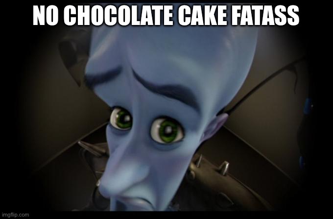 :( | NO CHOCOLATE CAKE FATASS | image tagged in no b es | made w/ Imgflip meme maker