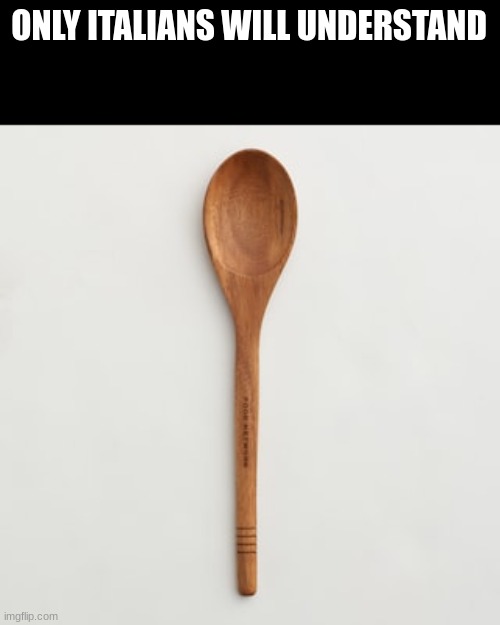 the pain | ONLY ITALIANS WILL UNDERSTAND | image tagged in wooden spoon | made w/ Imgflip meme maker